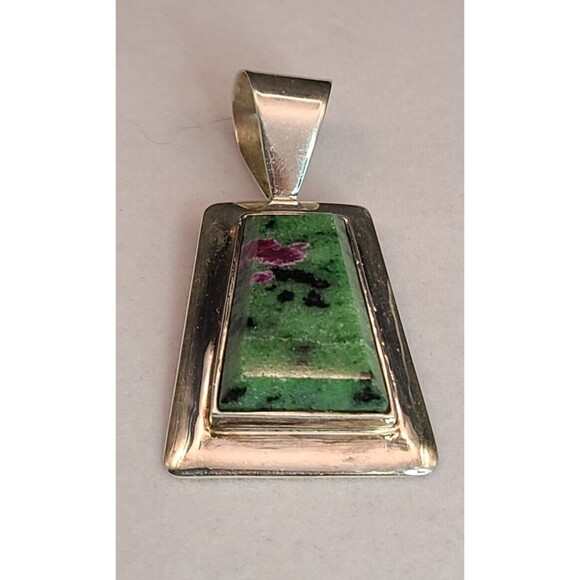Jay King Sterling Silver 925 Ruby-Zoisite Gem Pendant - Picture 2 of 5
